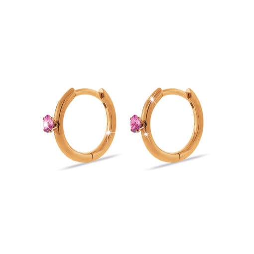 Leonardo Jewels Orecchini A Cerchio Oro Rosa Alida Beauty's – Base Per Ciondoli In Acciaio Inox - 2
