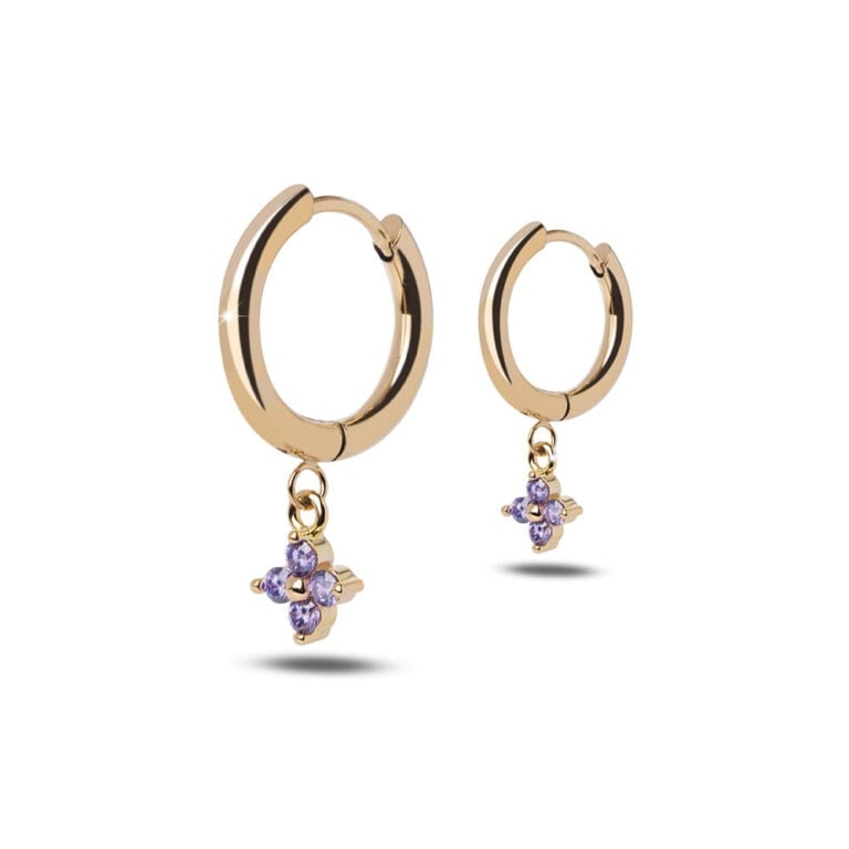 ALEXCRAFT Orecchini Cerchio In Argento 925 E Oro 14K - Doppia C Anallergici Per Donna Con Confezione Regalo - Foto 2