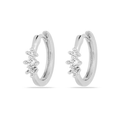 Orecchini Cerchio Tris Zirconi