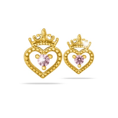 orecchini con coroncina da principessa