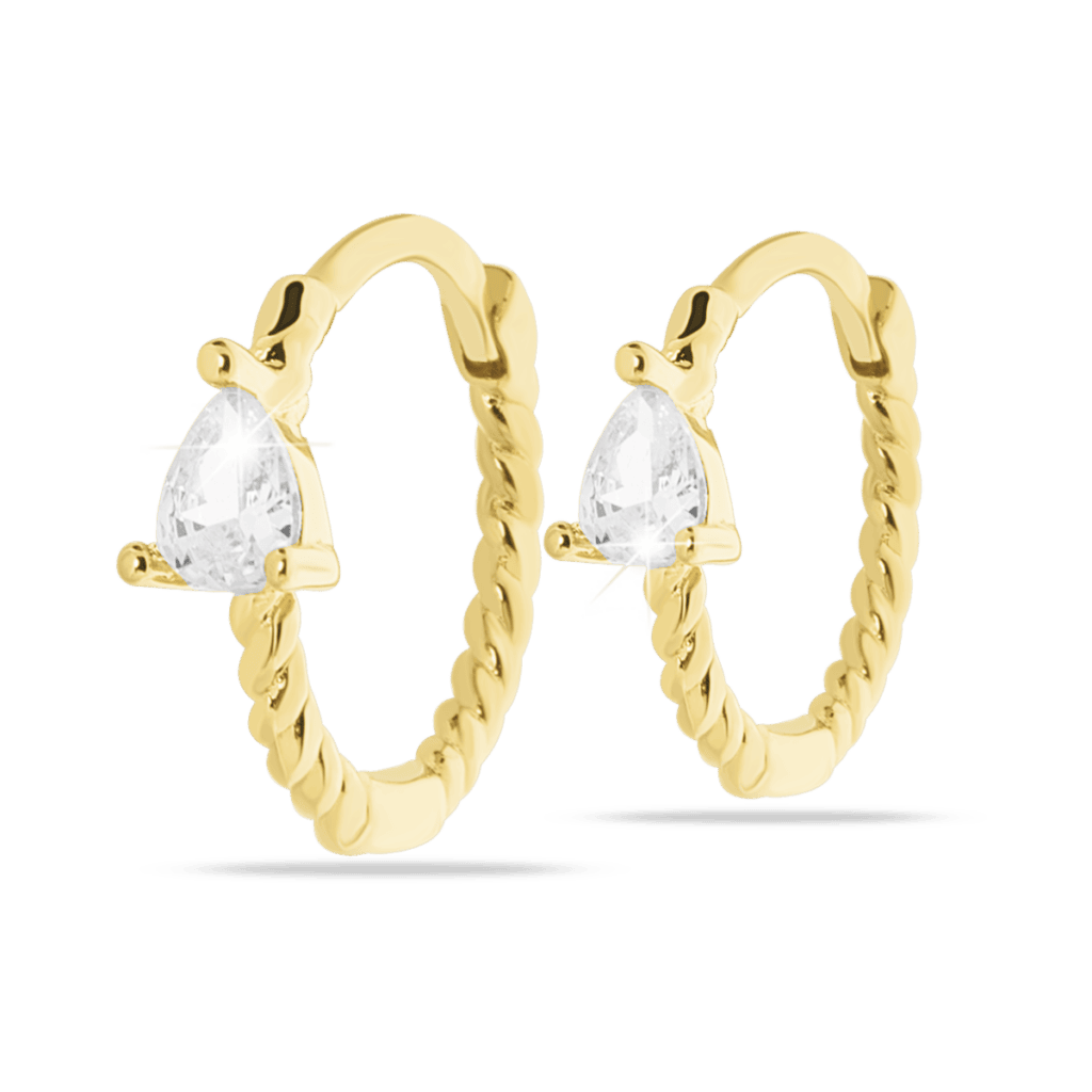 Cerchio oro con goccia brillante