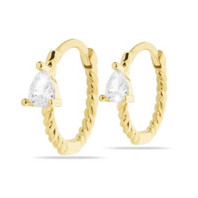 Cerchio oro con goccia brillante