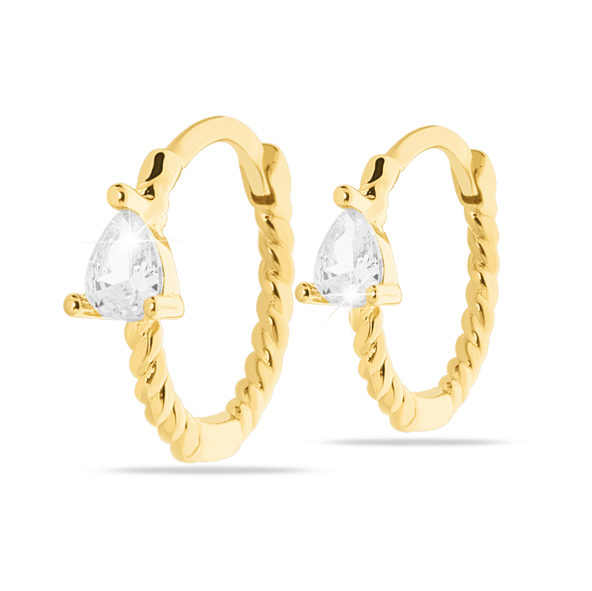 Cerchio oro con goccia brillante