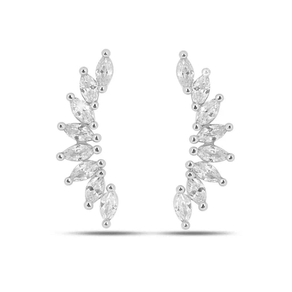 460 - Orecchino zirconi line