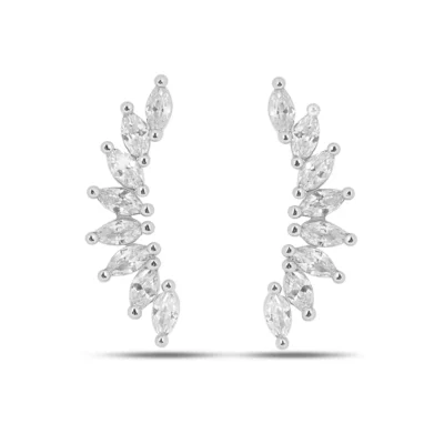 460 - Orecchino zirconi line