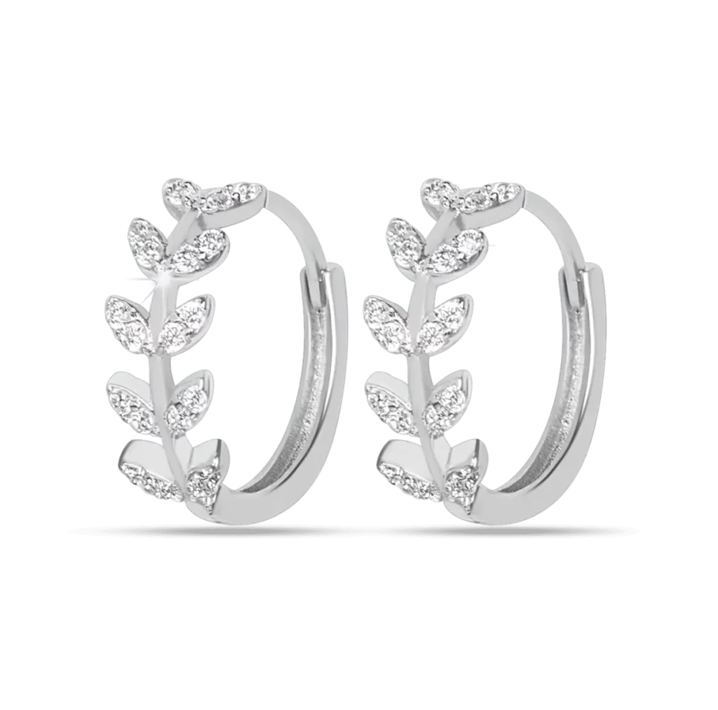 466 - Cerchio con foglie argento