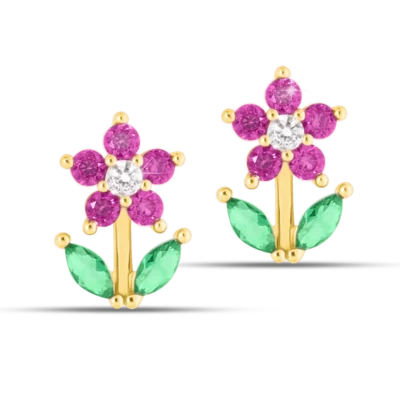 477 - Fiorellino con zirconi