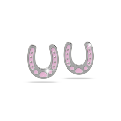 Orecchini anallergici Ferro di Cavallo Rosa