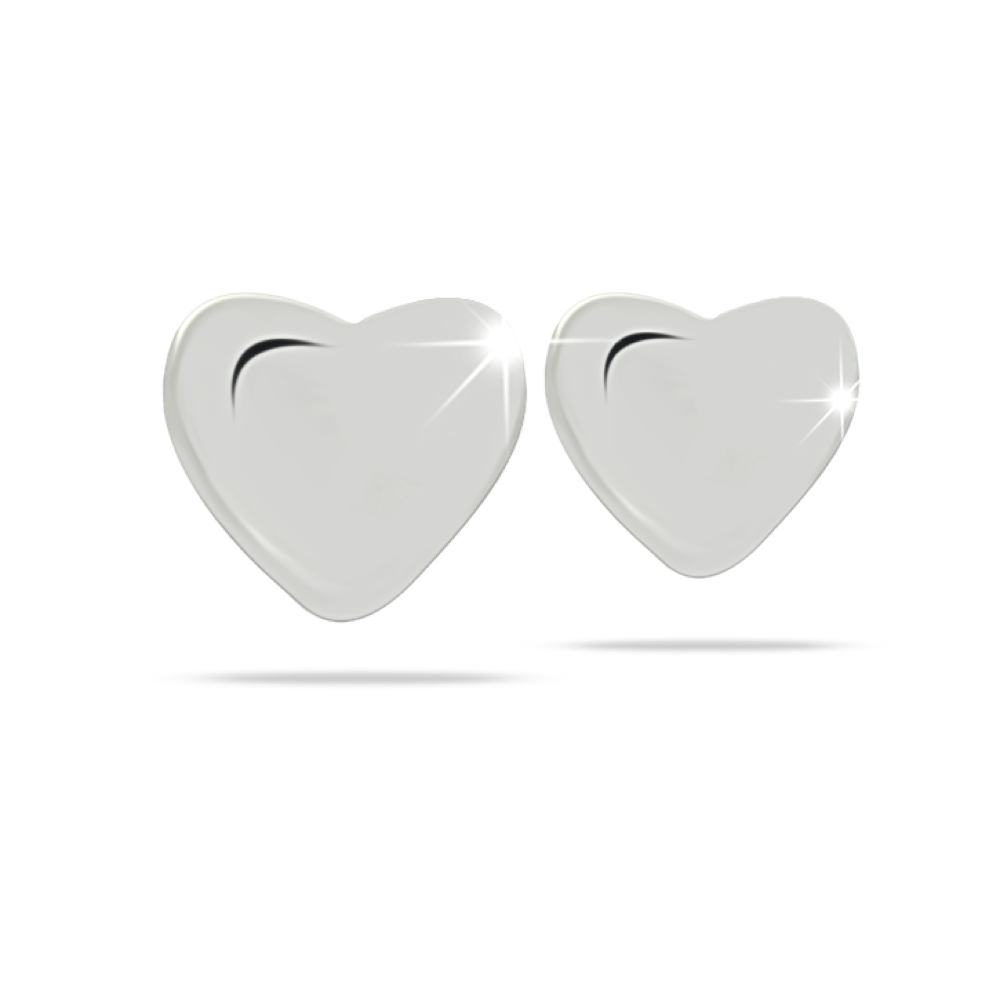 Orecchini anallergici cuore argento