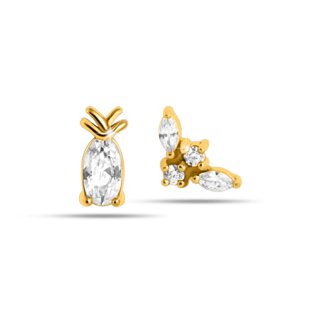 orecchini anallergici ananas e bee