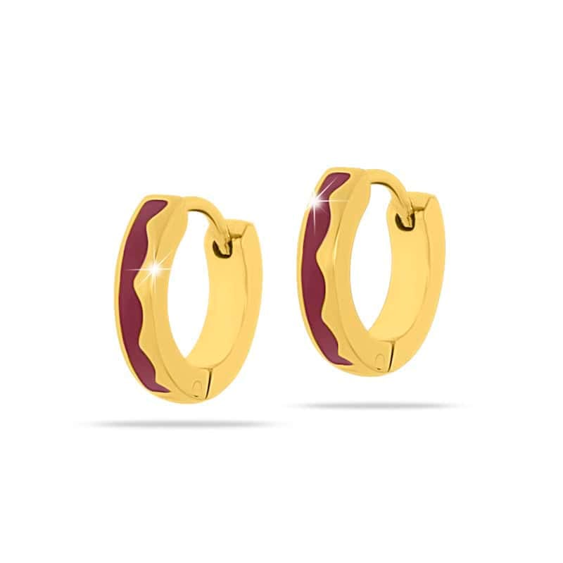 cerchietti oro smaltato rosso