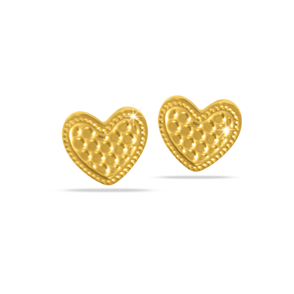 orecchini anallergici cuore oro